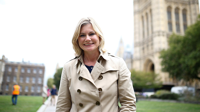Justine Greening MP poses for a photo in central London, Britain 
