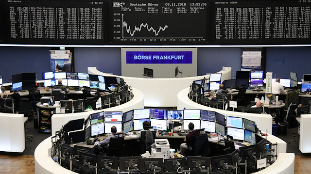 The German share price index DAX graph is pictured at the stock exchange in Frankfurt, Germany.