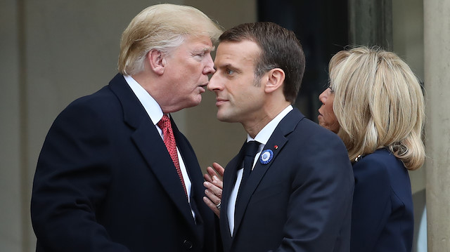 ABD Başkanı Donald Trump ve Fransa Cumhurbaşkanı Emmanuel Macron, Paris'teki anma törenlerinde bir araya gelmişti. 