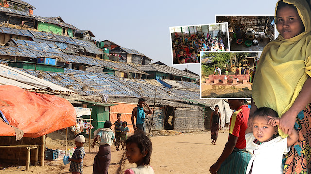 Cox's Bazar'da kurulan kamplarda 1 milyondan fazla Arakan Müslümanı yaşam mücadelesi veriyor. 