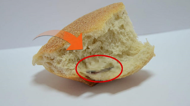 Bilecik'te ekmeğin içinden fare kuyruğu çıktı