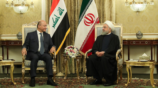 Iran's President Hassan Rouhani meets with Iraq's President Barham Salih in Tehran, Iran.