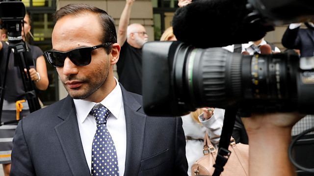 Former Trump campaign aide George Papadopoulos leaves after his sentencing hearing at U.S. District Court in Washington, US.