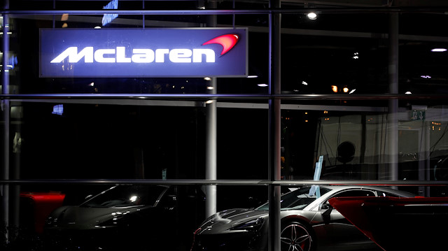 The logo of car manufacturer McLaren is seen at a showroom in the Glattpark district in Opfikon, Switzerland.