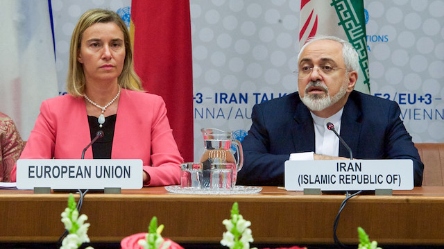  AB Dış İlişkiler ve Güvenlik Politikası Yüksek Temsilcisi Federica Mogherini ile İran Dışişleri Bakanı Cevad Zarif