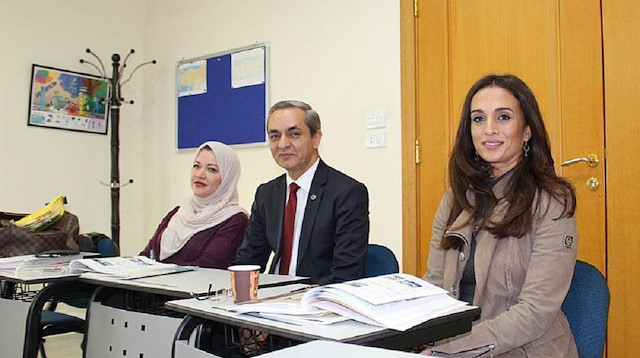 Jordanian royalty join students learning Turkish through courses offered in the capital Amman by Turkey's Yunus Emre Institute (YEE).