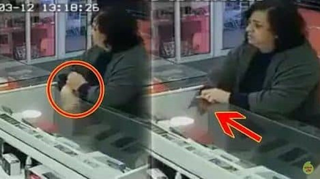 شاهد: امرأة تسرق هاتفا محمولا من داخل محل بطريقة ماكرة
