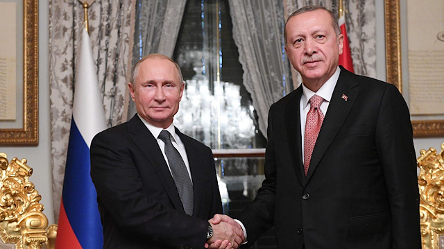 Cumhurbaşkanı Erdoğan ile Rusya Devlet Başkanı Putin TürkAkımı töreni nedeniyle bir araya gelmişti