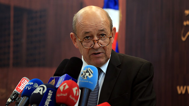 French Foreign Affairs Minister Jean-Yves Le Drian
