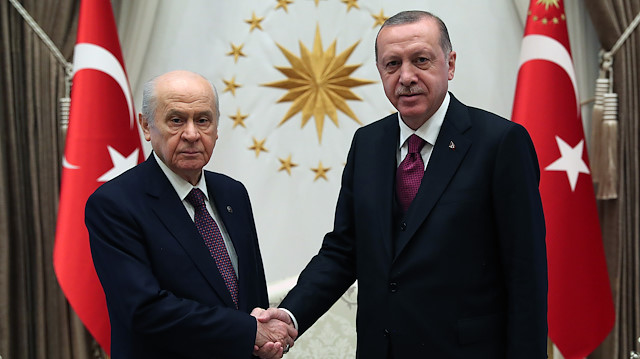 Cumhurbaşkanı Erdoğan ile MHP lideri Bahçeli 'ittifak' görüşmesi yapmıştı.