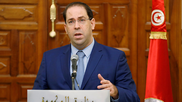 Tunisia's Prime Minister Youssef Chahed