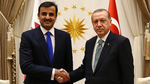 Turkish President Recep Tayyip Erdoğan and Qatari Emir Sheikh Tamim bin Hamad al-Thani