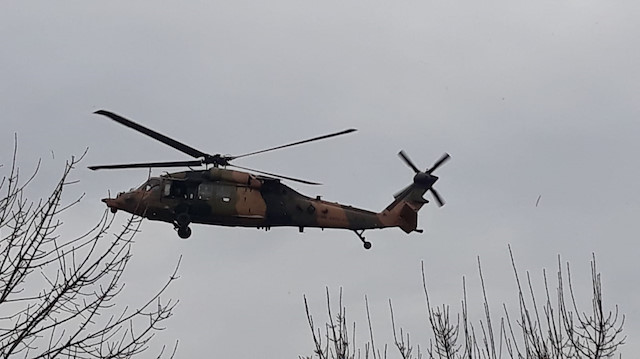 İstanbul Sancaktepe'de ​askeri helikopter düştü.