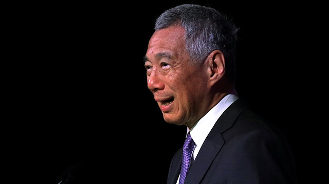 Singapore's Prime Minister Lee Hsien Loong speaks at the ASEAN Business and Investment Summit in Singapore.