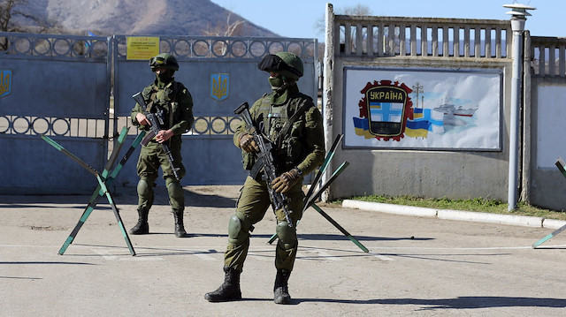 Rus ordusu tarafından işgal edilen Kırım-Ukrayna sınırı