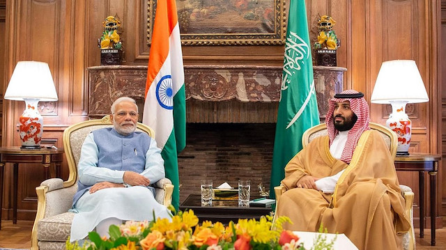 File photo: Saudi Crown Prince Mohammed bin Salman and with Indian Prime Minister Narendra Modi