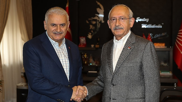 TBMM Başkanı Binali Yıldırım ve CHP Genel Başkanı Kemal Kılıçdaroğlu 