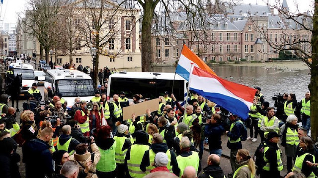 The "yellow vest" protests spread to the Netherlands on Saturday as people staged anti-government protests in various cities.