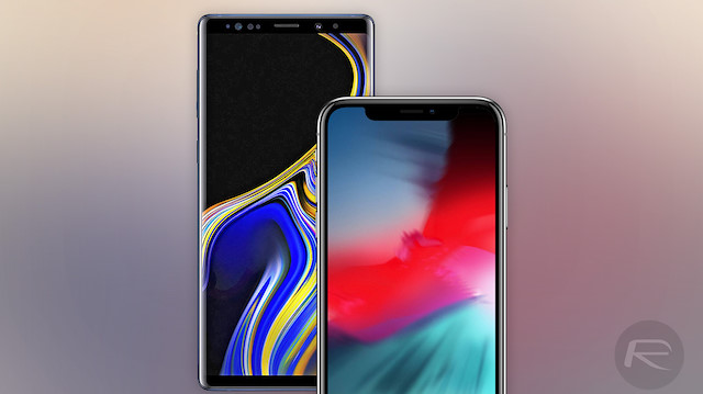 Samsung Galaxy Note 9 ve iPhone XS 
