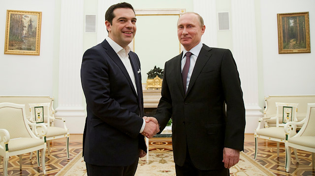 Yunanistan Başbakanı Çipras ile Rusya Devlet Başkanı Putin