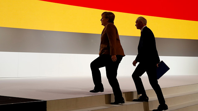 German Chancellor Angela Merkel tours the Christian Democratic Union (CDU) party congress venue in Hamburg, Germany, December 6, 2018