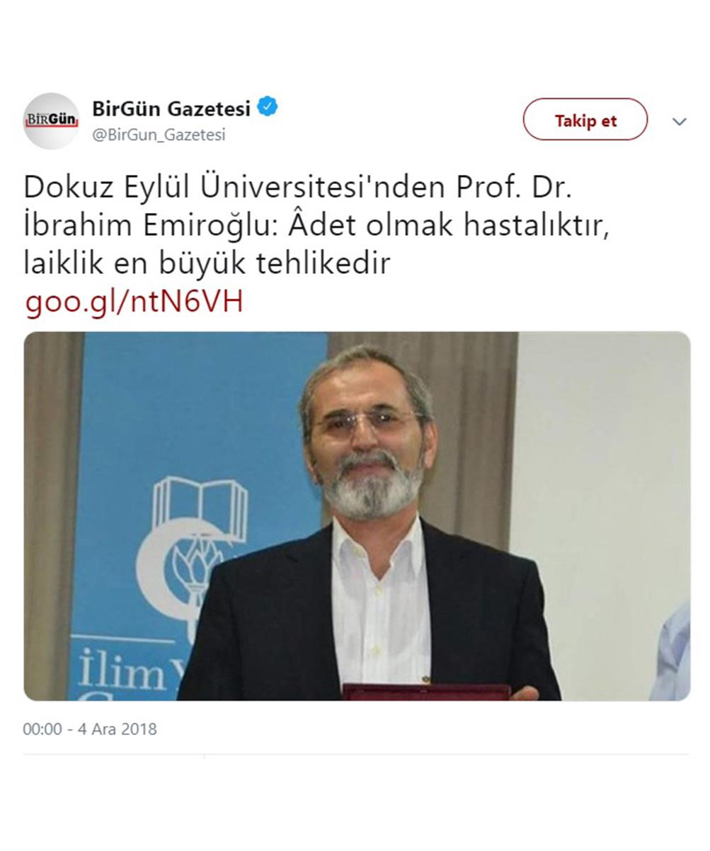 BirGün gazetesinin tweeti.