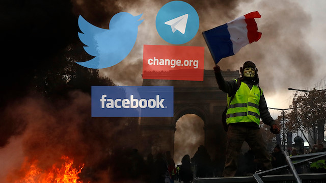 Fransa'da başlayan ve kıta Avrupa'sına yayılan gösterilerde, protestocuların temel iletişim kanalı sosyal medya oldu.