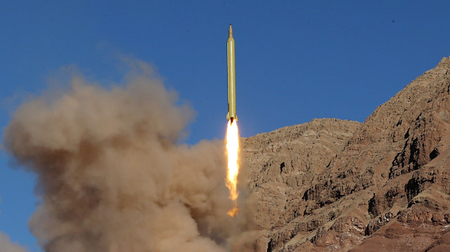 A ballistic missile is launched and tested in an undisclosed location, Iran.