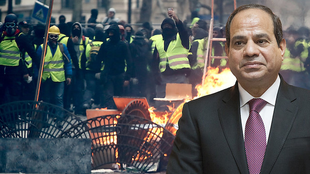 'Sarı Yelekliler' Fransa'da gösteriler düzenliyor. Mısır Cumhurbaşkanı Sisi.