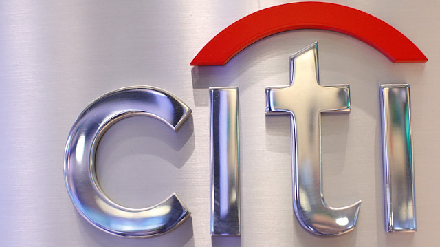 A Citi sign is seen at the Citigroup stall on the floor of the New York Stock