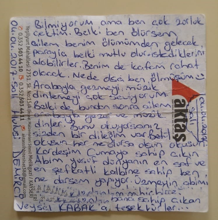kanserden olen askerin son mektubu