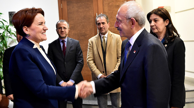 CHP Genel Başkanı Kemal Kılıçdaroğlu ile İyi Parti Genel Başkanı Meral Akşener
