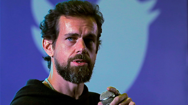 Twitter CEO Jack Dorsey addresses students during a town hall