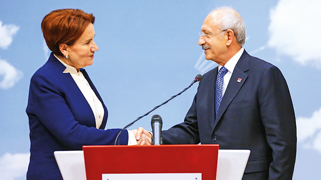 İYİ Parti Genel Başkanı Meral Akşener ve CHP Genel Başkanı Kemal Kılıçdaroğlu