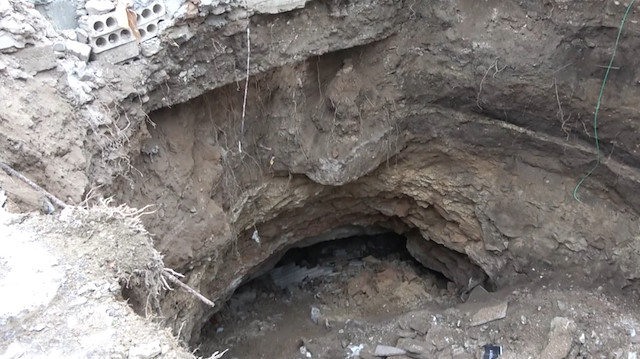 Rasulayn'da PKK'lıların kazdığı tünel çöktü. 