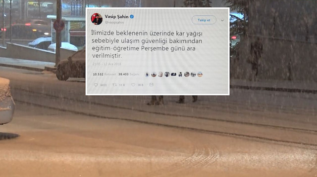Ankara Valiliği'nden kar tatili açıklaması