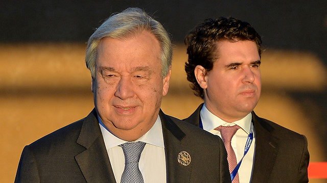 U.N. Secretary General Antonio Guterres (L)