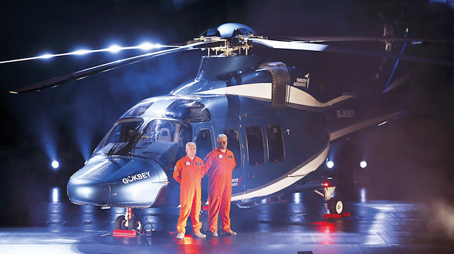 Türkiye’nin özgün helikopteri T625 ve helikopterin test pilotları  Arif Ateş, Gökhan Virlan