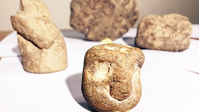 Beykoz’da işlenmiş insan yüzü biçimli taş, hayvan biçimli kırık taş figürü ile üzeri çizili 2 taş nesne bulundu.