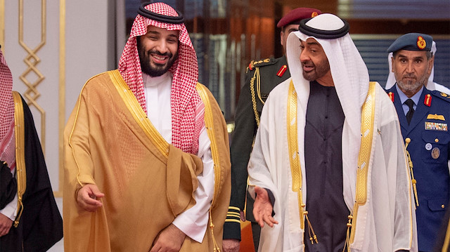 Abu Dhabi Crown Prince Sheikh Mohammed bin Zayed and Saudi Crown Prince Mohammed bin Salman