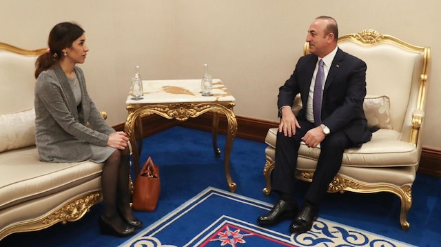 Dışişleri Bakanı Mevlüt Çavuşoğlu ile ​Nobel Barış Ödülünü kazanan Nadia ​Murad