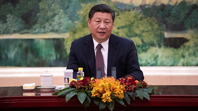 China's President Xi Jinping speaks during a meeting with North Korean Foreign Minister Ri Yong Ho (not pictured) at the Great Hall of the People in Beijing, China.