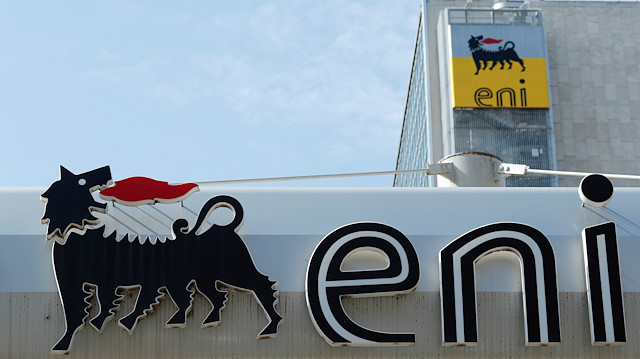 The logo of Italian energy company Eni