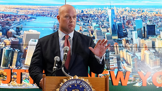 Acting US Attorney General Matthew Whitaker speaks at the Joint Terrorism Task Force office in New York, New York, US.