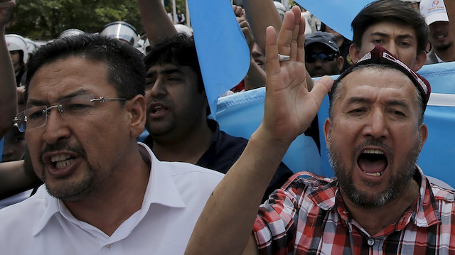 Ankara'da Uygur Türkleri'ne destek gösterisi