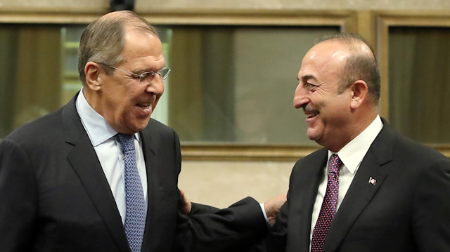 Dışişleri Bakanı Çavuşoğlu, Rus mevkidaşı Lavrov ile toplantıya katıldı.
