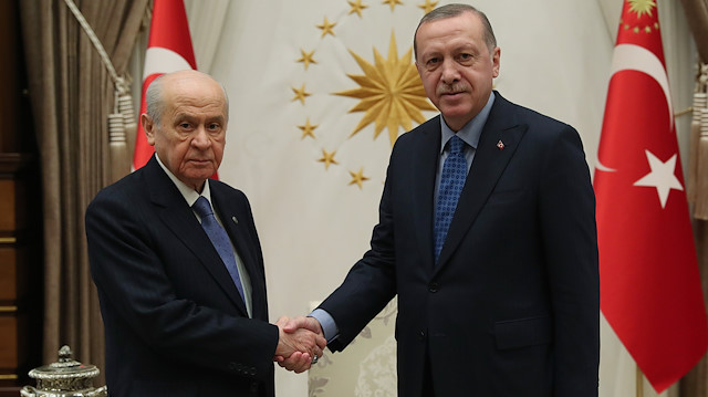 MHP lideri Bahçeli - Cumhurbaşkanı Erdoğan 