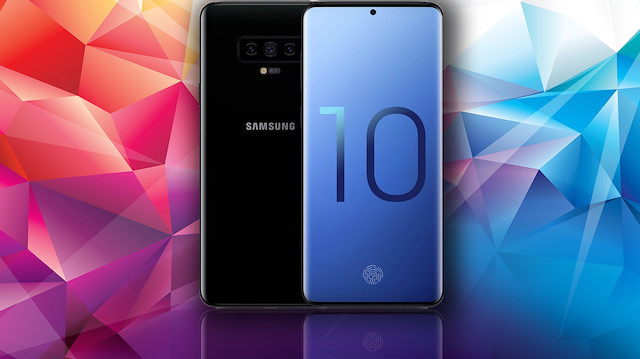 Samsung Galaxy S10'un konsept tasarımı.