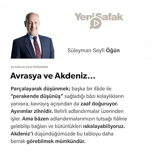 Avrasya ve Akdeniz…