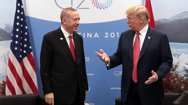 Turkish President Erdoğan with U.S. counterpart Donald Trump